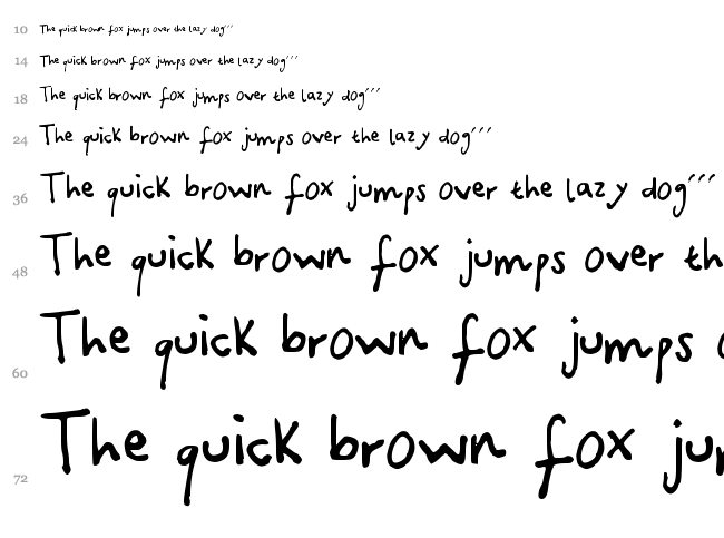 Canidae Hand font waterfall